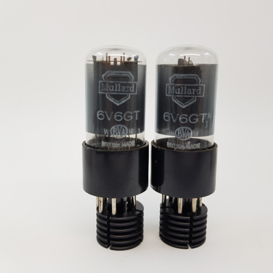 2 X 6V6GT MULLARD TUBE. USED. BRITISH...