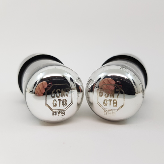 2 X 6SN7GTB SYLVANIA TUBE. CHROME...