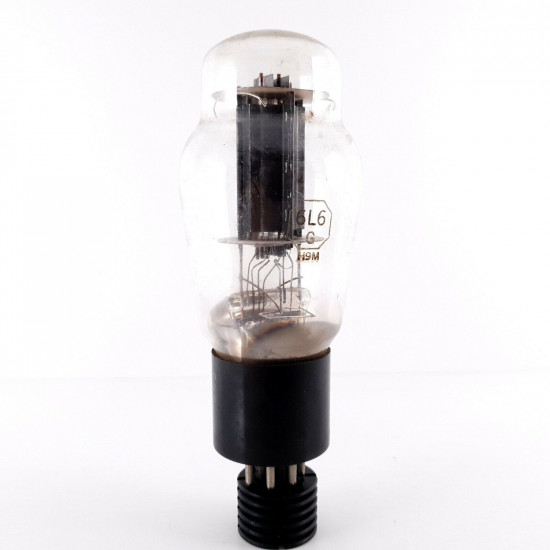 1 X 6L6G SYLVANIA TUBE. BLACK PLATES. 77%. CJ  ENA