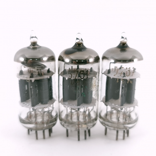 3 X 5751 SYLVANIA TUBE. 1960s PROD....