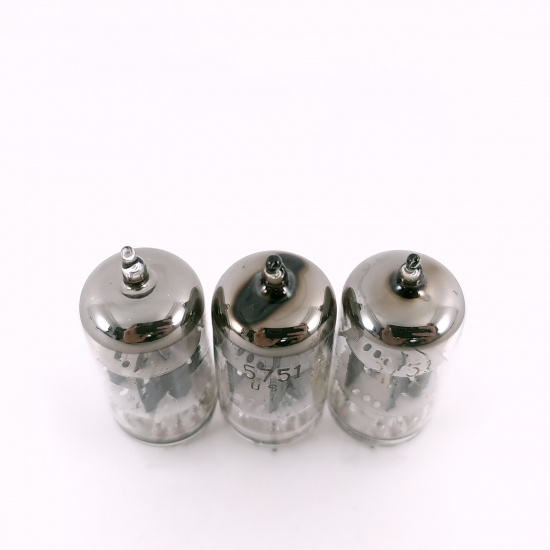 3 X 5751 SYLVANIA TUBE. 1960s PROD....