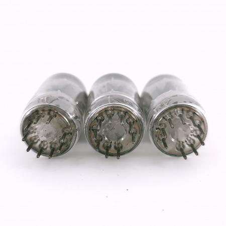 3 X 5751 SYLVANIA TUBE. 1960s PROD. SOLID GETTER. COPPER RODS. USED. 115. CH166