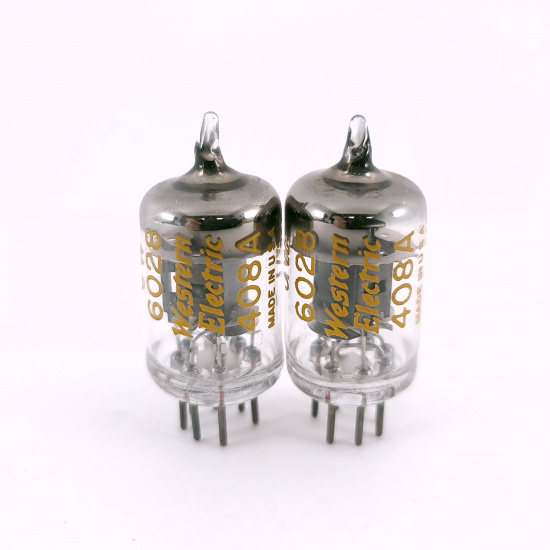2 X 408A WESTERN ELECTRIC TUBE. 1950s...