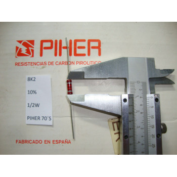 VINTAGE PIHER RESISTOR. 1/2W 82K 10% *1 PC* NEW ORIGINAL 1970´S +