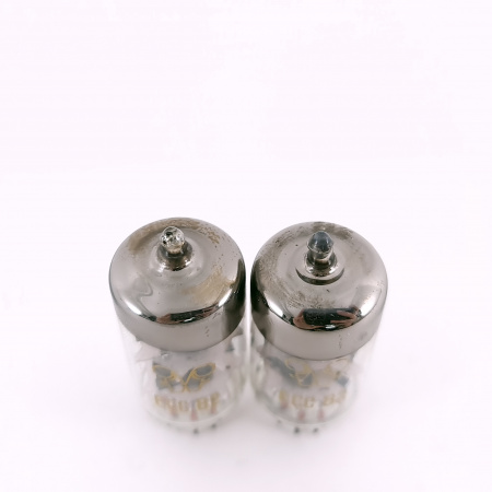 2 X ECC82 ANNA SEGHERS TUBE. 1960s TESLA PROD. PLATINUM MATCHED. 124. CH166