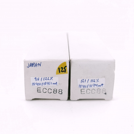 2 X ECC88 TUBE. 1960s JAPAN PROD. 125. CH166