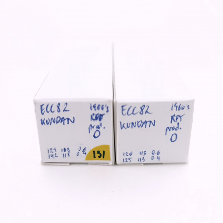 2 X ECC82 / 12AU7 KUNDAN TUBE. 1960s RFT PROD. 131. CH166