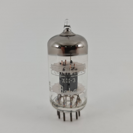 1 X 12AT7 BELVU TUBE. 1960s LA RADIOTECHNIQUE PROD. COPPER RODS. 133. CH166