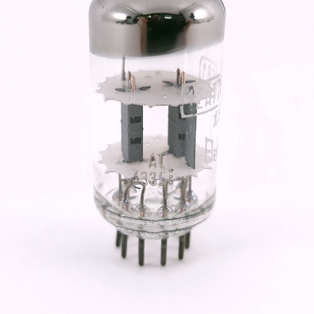 1 X 12AT7 BELVU TUBE. 1960s LA RADIOTECHNIQUE PROD. COPPER RODS. 133. CH166