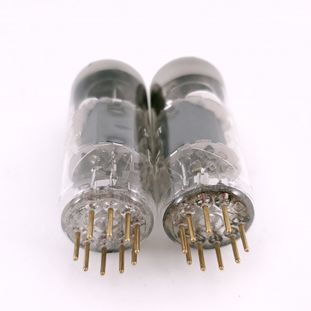 2 X E80F PHILIPS TUBE. 1960s PROD. GOLD PIN. SQ. MATCHED PAIR. 140. CH166