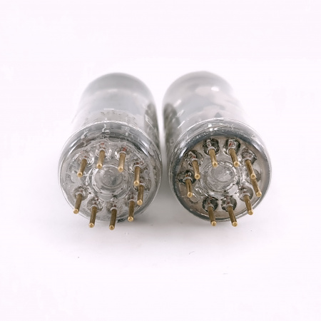 2 X E80F PHILIPS TUBE. 1960s PROD. GOLD PIN. SQ. MATCHED PAIR. 140. CH166