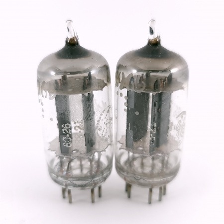 2 X 5965 GENERAL ELECTRIC TUBE. 1960s PROD. 17MM PLATES. MATCHED PAIR. 5. CH167