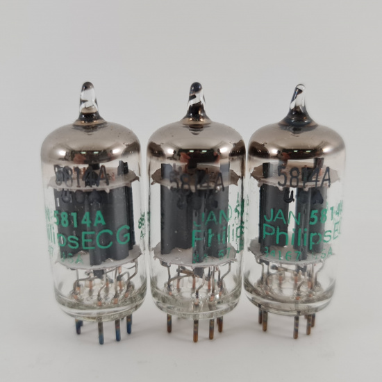 3 X JAN 5814A PHILIPC ECG TUBE. 1980s...