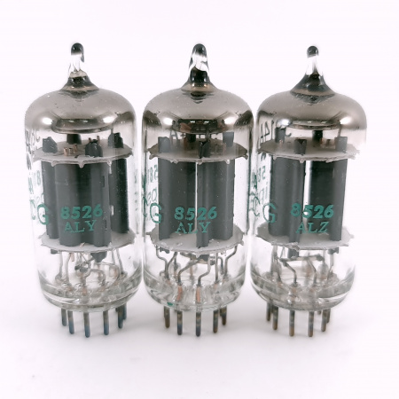 3 X JAN 5814A PHILIPC ECG TUBE. 1980s PROD. 17MM PLATES. MATCHED TRIO. 6. CH167