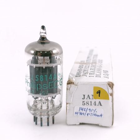 1 X JAN 5814A PHILIPS ECG TUBE. 1980s PROD. 17MM PLATES. COPPER RODS. 9. CH167