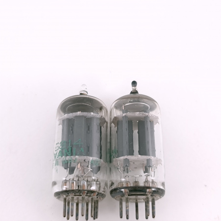 2 X 5814A SYLVANIA TUBE. 1960s PROD. 17MM PLATES. MATCHED PAIR. USED. 7. CH167