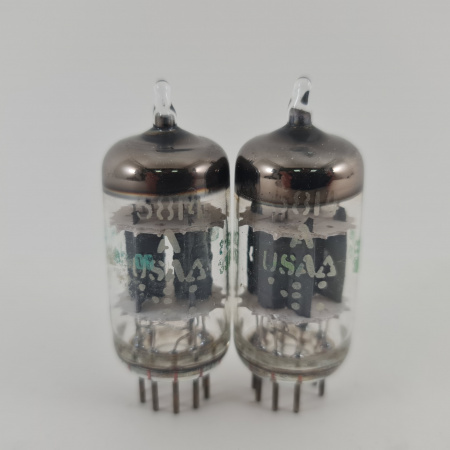 2 X JAN 5814A GENERAL ELECTRIC TUBE. 1960s PROD. MATCHED PAIR. USED. 12. CH167