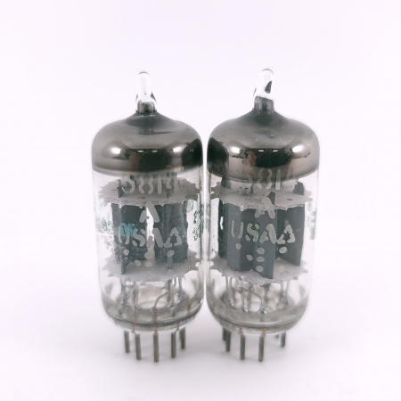 2 X JAN 5814A GENERAL ELECTRIC TUBE. 1960s PROD. MATCHED PAIR. USED. 12. CH167