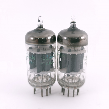 2 X JAN 5814A GENERAL ELECTRIC TUBE. 1960s PROD. MATCHED PAIR. USED. 12. CH167