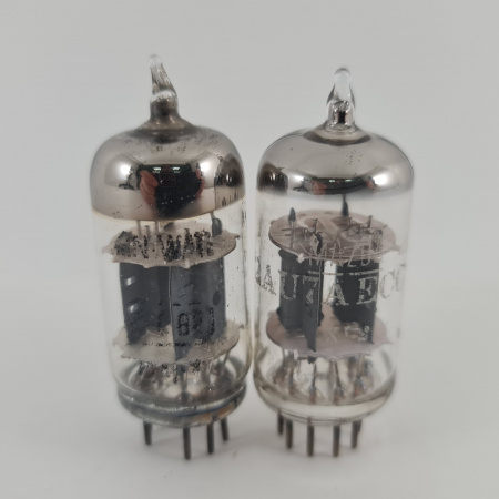 2 X ECC82 TUBE. 1960s MINIWATT BARCELONA PROD. MATCHED PAIR. USED. 14. CH167