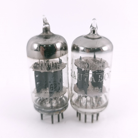 2 X ECC82 TUBE. 1960s MINIWATT BARCELONA PROD. MATCHED PAIR. USED. 14. CH167