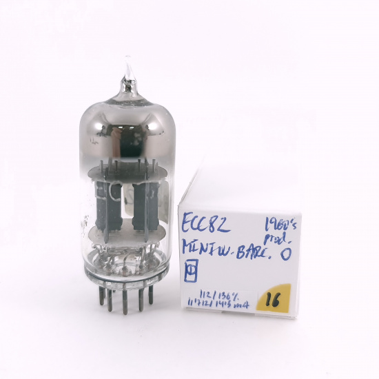 1 X ECC82 MINIWATT BARCELONA. 1960s PROD. 16. CH167