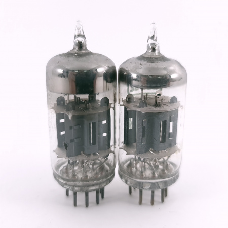 2 X ECC82 MINIWATT BARCELONA TUBE. 1960s PROD. MATCHED PAIR. 18. CH167