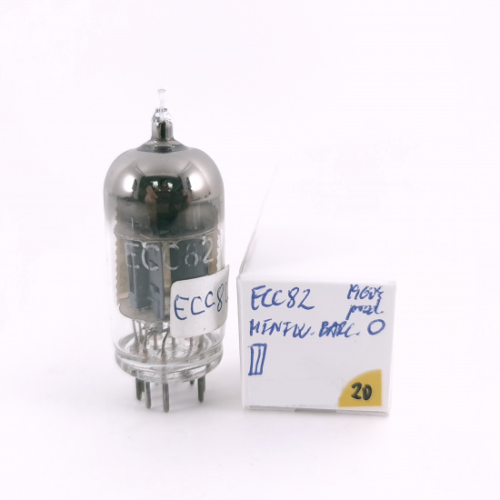 1 X ECC82 MINIWATT BARCELONA TUBE. 1960s PROD. USED. 20. CH167