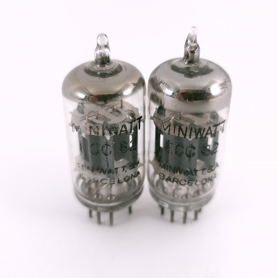 2 X ECC82 MINIWATT BARCELONA TUBE....
