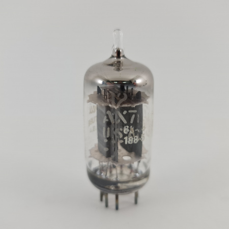 1 X 12AX7 / ECC83 GENERAL ELECTRIC TUBE. 1960s PROD. 17MM PLATES. USED.28.CH167