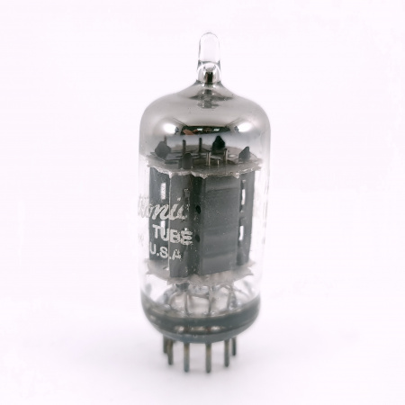 1 X 12AX7 / ECC83 GENERAL ELECTRIC TUBE. 1960s PROD. 17MM PLATES. USED.28.CH167