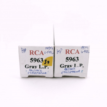 2 X 5963 HP TUBE. 1950s RCA...
