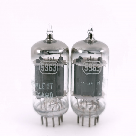 2 X 5963 HP TUBE. 1950s RCA PROD. 17MM PLATES. U-FOIL G. MATCHED PAIR. 30.CH167