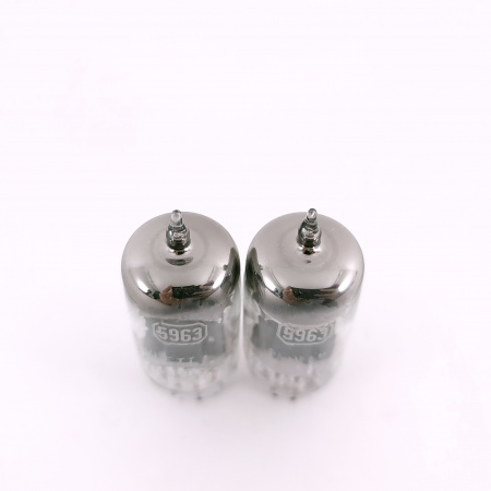 2 X 5963 HP TUBE. 1950s RCA PROD. 17MM PLATES. U-FOIL G. MATCHED PAIR. 30.CH167