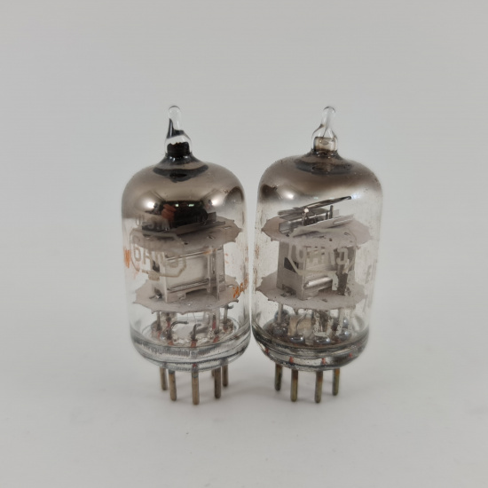 2 X 6AK5 RCA TUBE. 1950s PROD. CHROME...