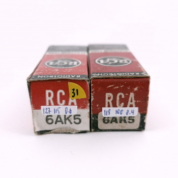 2 X 6AK5 RCA TUBE. 1950s...