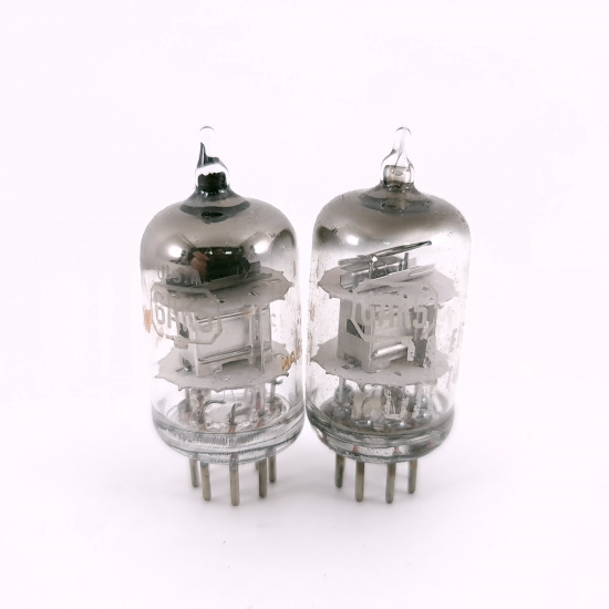 2 X 6AK5 RCA TUBE. 1950s PROD. CHROME...