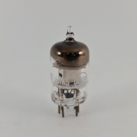 1 X 6AK5 RCA TUBE. 1950s PROD. CHROME...