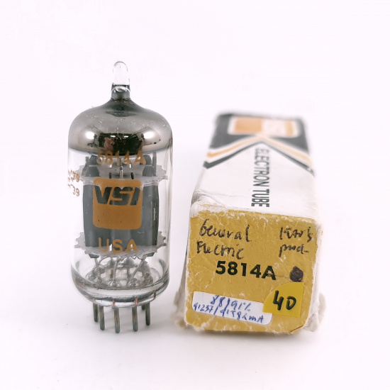 1 X 5814A VSI TUBE. 1970s GENERAL ELECTRIC PROD. SOLID GETTER. 40. CH167