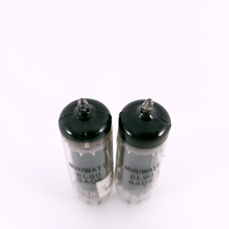 2 X 6AQ5 / EL90 MINIWATT BARCELONA TUBE. 1950s PROD. MATCHED PAIR. 46. CH167