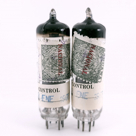 2 X 6AQ5 / EL90 MINIWATT BARCELONA TUBE. 1950s PROD. MATCHED PAIR. 46. CH167