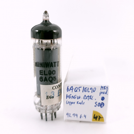 1 X 6AQ5 / EL90 MINIWATT BARCELONA TUBE. 1950s LAMPARA Z PROD. 47. CH167