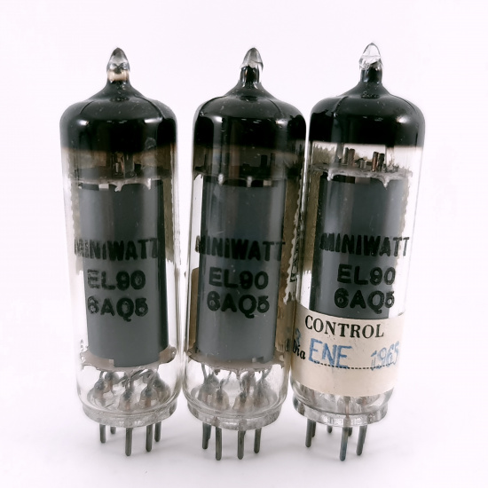 3 X 6AQ5 / EL90 MINIWATT BARCELONA...