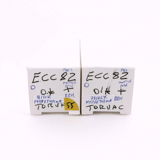 2 X ECC82 TORVAC TUBE. 1960s MULLARD PROD. USED. 55. CH167