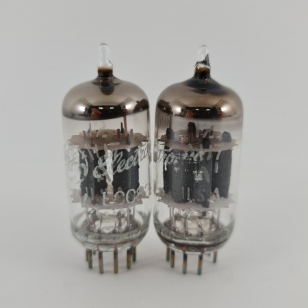 2 X 12AU7A GENERAL ELECTRIC TUBE. 1970s PROD. MATCHED PAIR. USED. 67. CH167