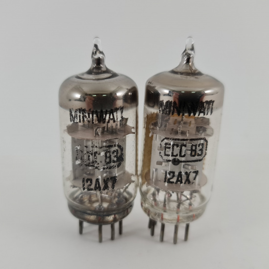 2 X ECC83 MINIWATT BARCELONA TUBE....