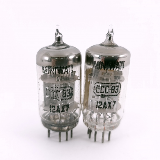 2 X ECC83 MINIWATT BARCELONA TUBE....