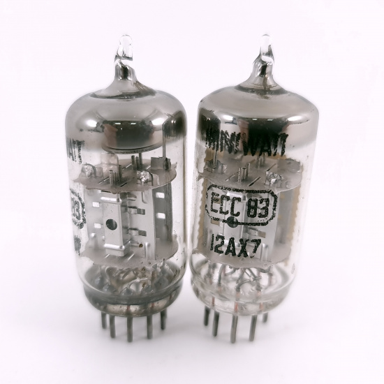 2 X ECC83 MINIWATT BARCELONA TUBE....