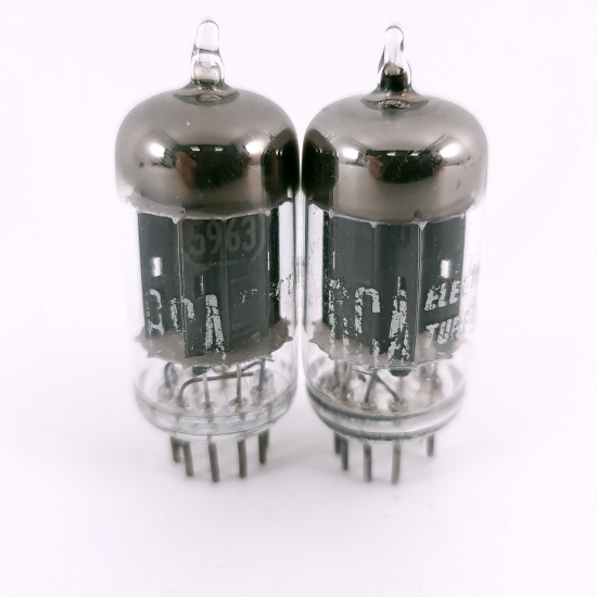 2 X 5963 RCA TUBE. 1950s PROD. 17MM...