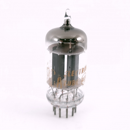 1 X 5963 RCA TUBE. 1950s PROD. 17MM PLATES. U-FOIL GETTER. 75. CH167